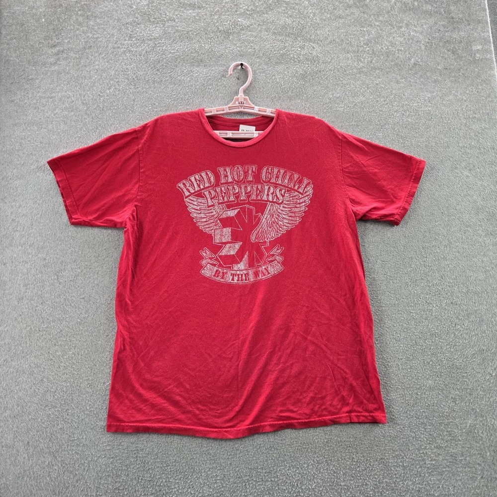 Red Hot Chili Peppers‎  Men Shirt XL Red By The Way Band Tee